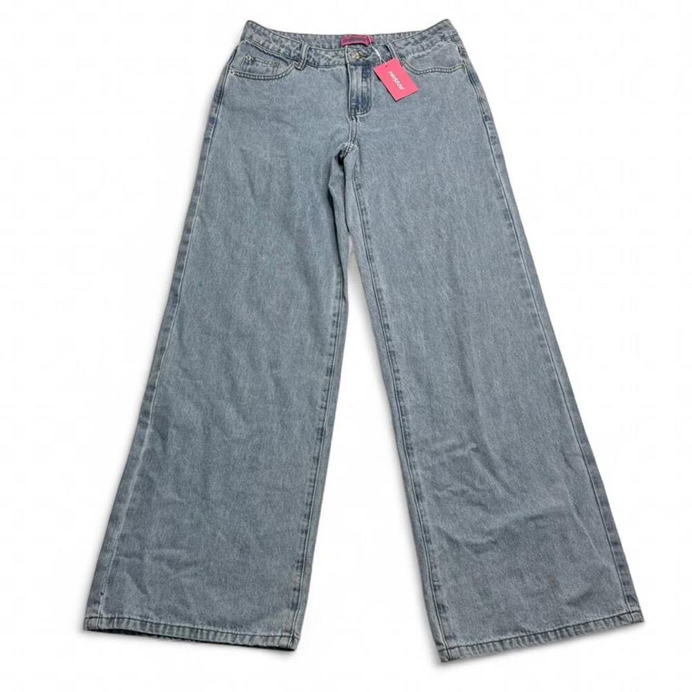 Edikted blue wide leg jeans Size S NWT